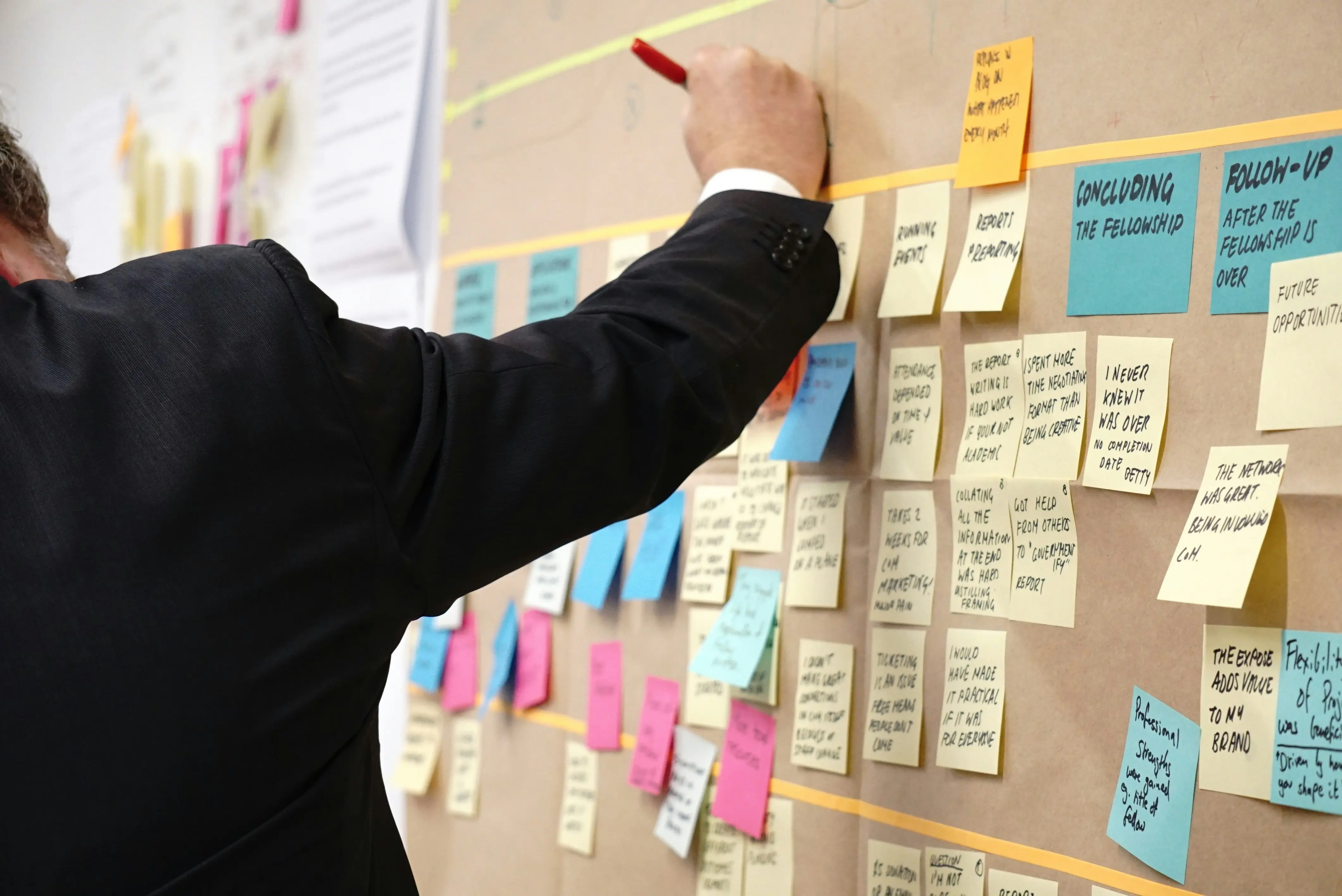 Equipo de trabajo organizando la estructura y los procesos de una empresa